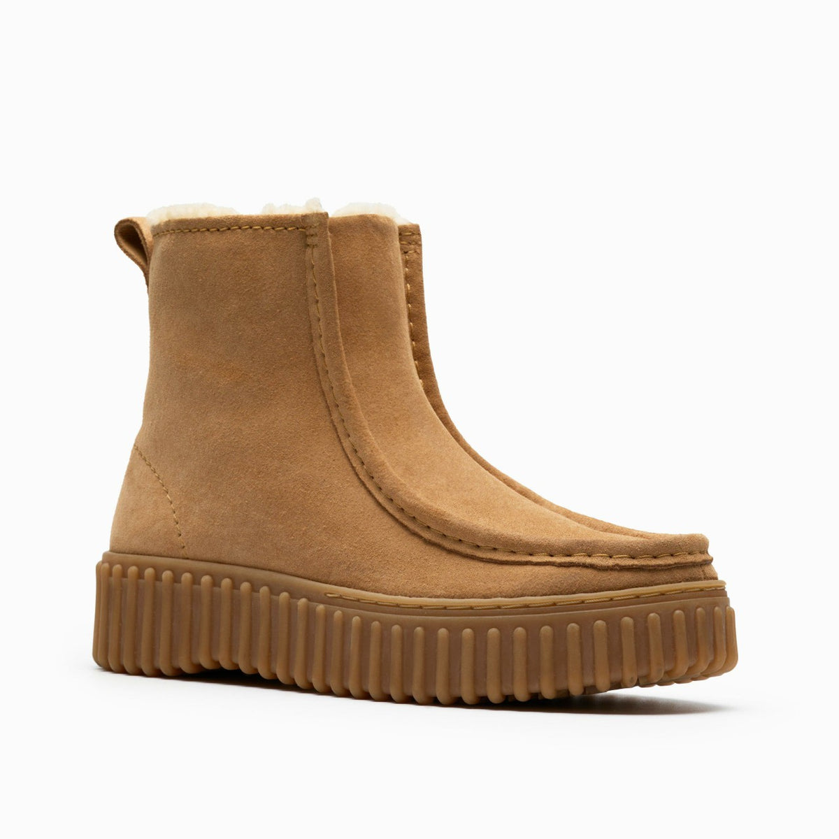 Clarks Essential / Torhill Cozy Light Tan Warmlined