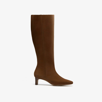 Clarks Latest / Edina Tall Walnut Suede