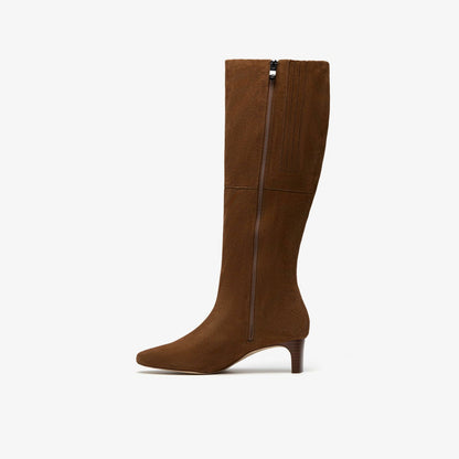 Clarks Latest / Edina Tall Walnut Suede