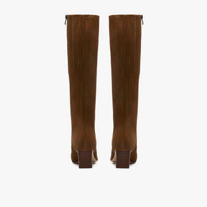 Clarks Latest / Edina Tall Walnut Suede