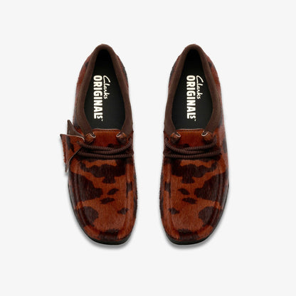 Clarks Discount / Wallabee Brown Cow Print