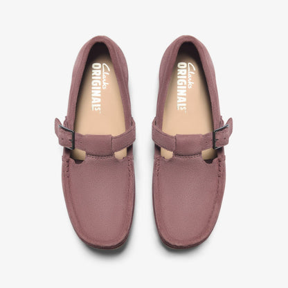 Clarks Trending / Wallabee T Bar Rose Brown Suede