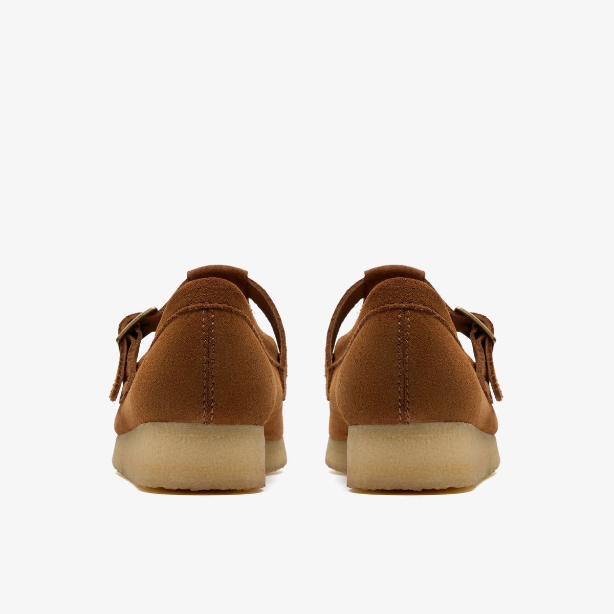 Clarks Featured / Wallabee T Bar Brown/Orange Suede