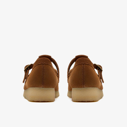 Clarks Featured / Wallabee T Bar Brown/Orange Suede