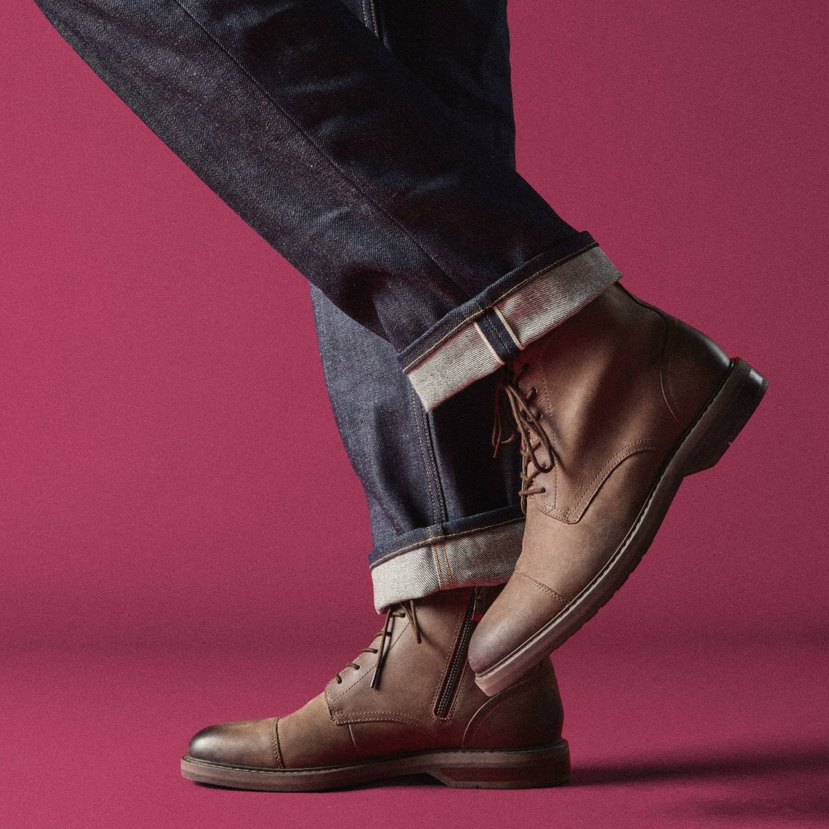 Clarks Best Seller / Aldwin Cap Brown Leather