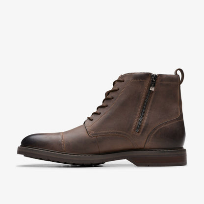 Clarks Best Seller / Aldwin Cap Brown Leather