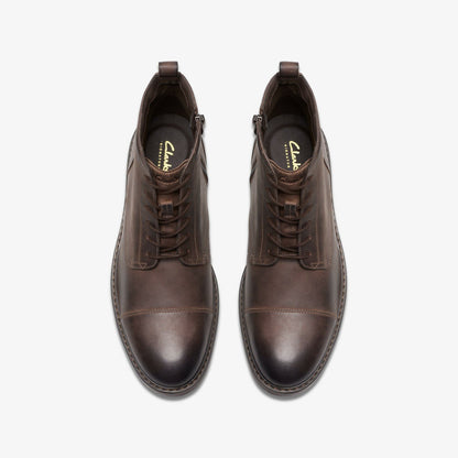 Clarks Best Seller / Aldwin Cap Brown Leather