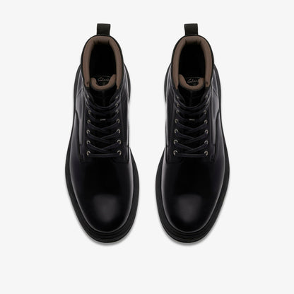 Clarks Everyday / Badbury Hi Waterproof Black Warmlined Leather