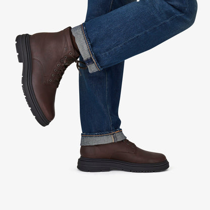 Clarks Smart Buy / Badbury Hi Waterproof Brown Warmlined Leather