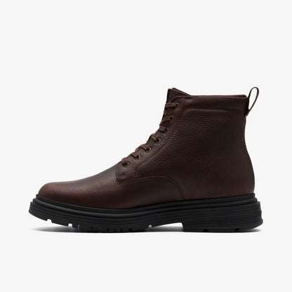 Clarks Smart Buy / Badbury Hi Waterproof Brown Warmlined Leather