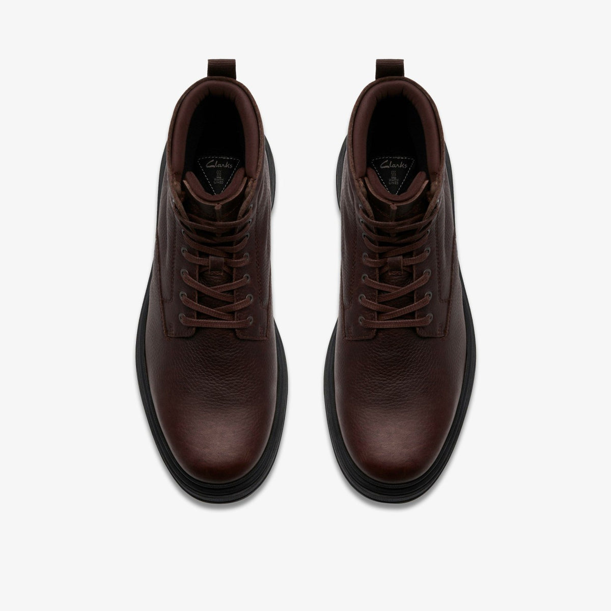 Clarks Smart Buy / Badbury Hi Waterproof Brown Warmlined Leather