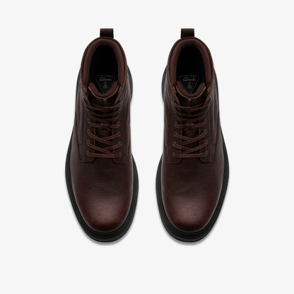 Clarks Smart Buy / Badbury Hi Waterproof Brown Warmlined Leather