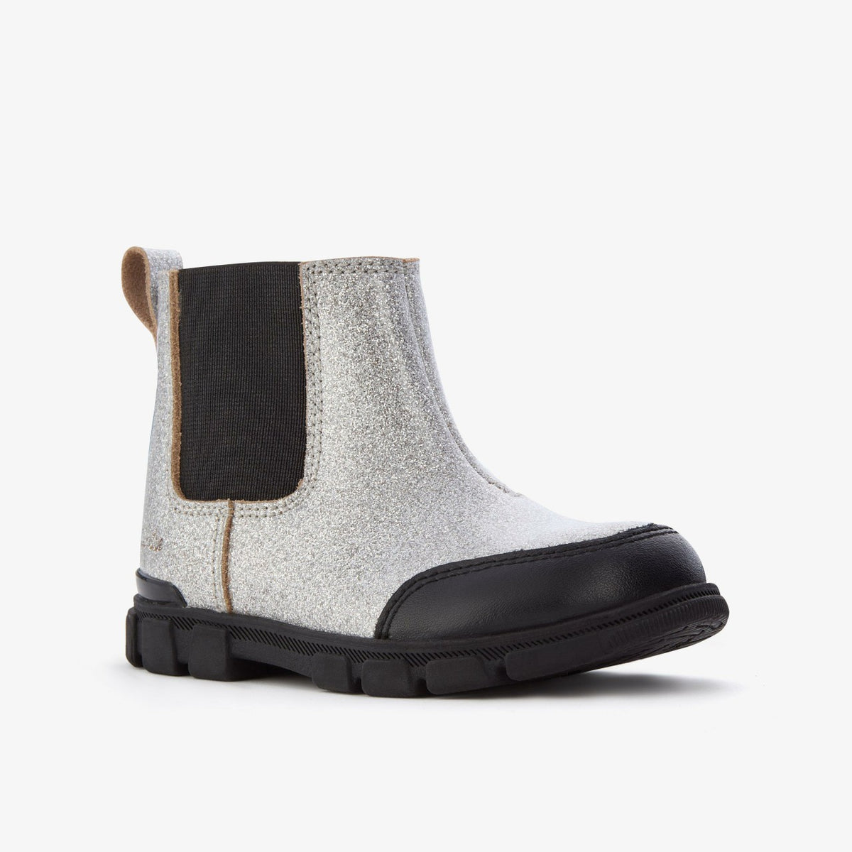 Clarks Great Value / Evyn Chelsea Toddler Silver Patent