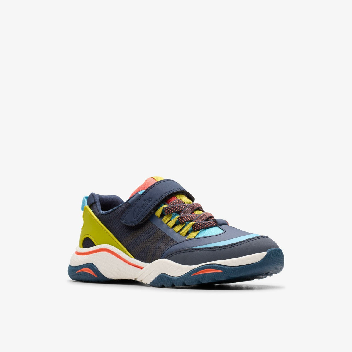 Clarks Discount / Feather Track Kid Navy Combination