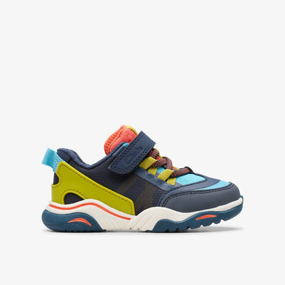 Clarks Hot Sale / Feather Track Toddler Navy Combination