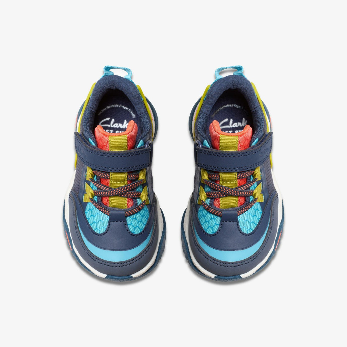 Clarks Hot Sale / Feather Track Toddler Navy Combination