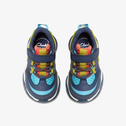 Clarks Hot Sale / Feather Track Toddler Navy Combination