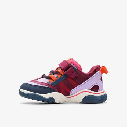 Clarks Signature / Feather Track Toddler Berry Combination