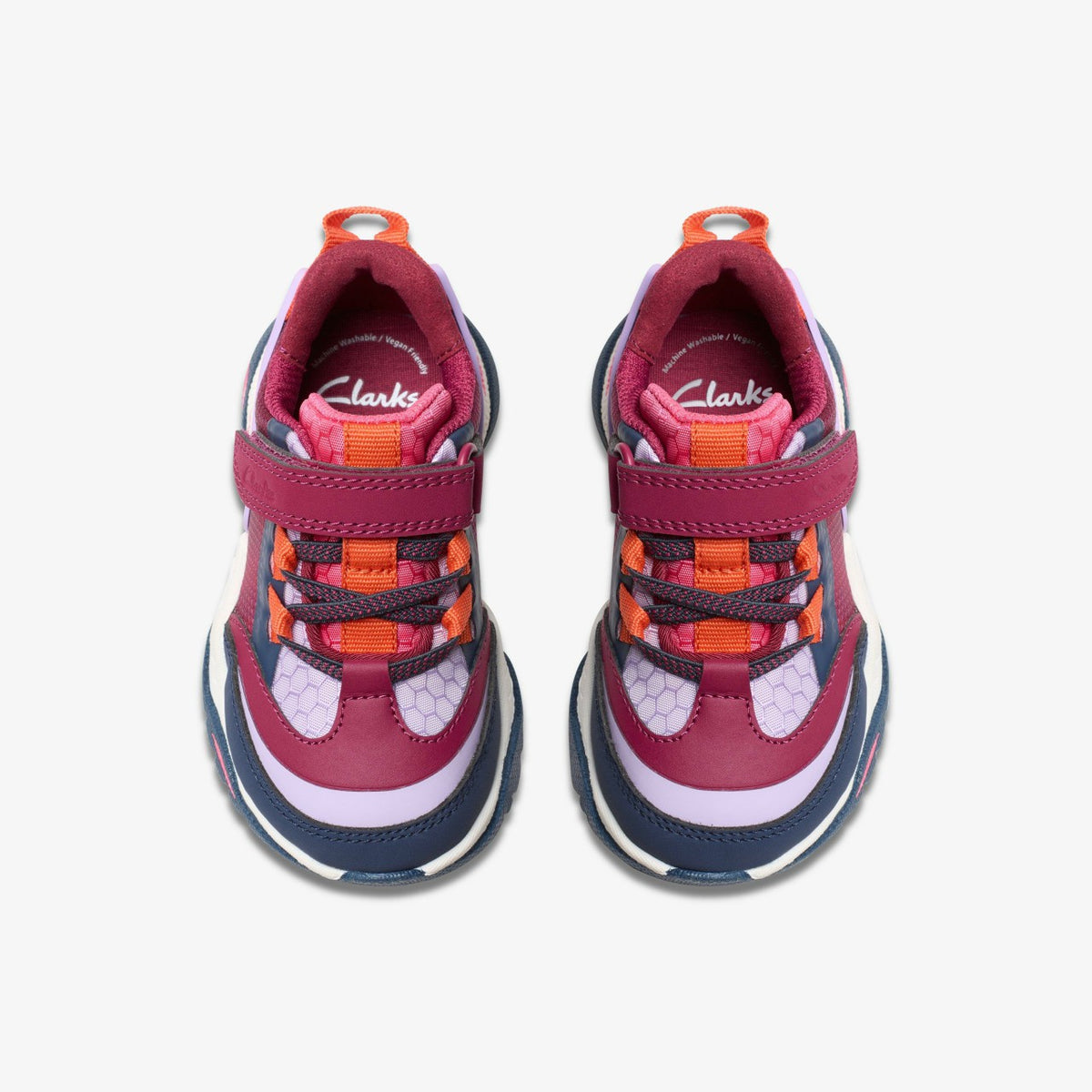 Clarks Signature / Feather Track Toddler Berry Combination