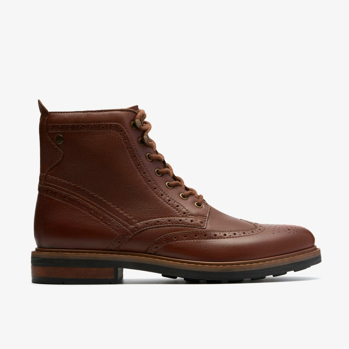 Clarks Trusted / Newford Lace Boot Mid Tan Leather