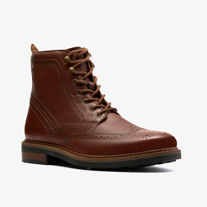 Clarks Trusted / Newford Lace Boot Mid Tan Leather
