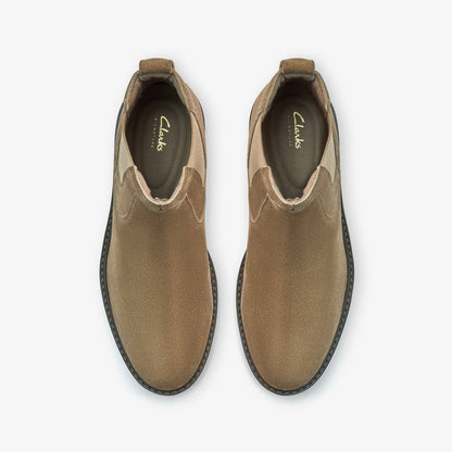 Clarks Popular / Newford Easy Dark Sand Suede