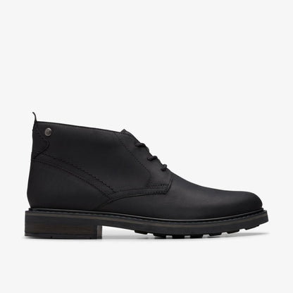 Clarks Hot Sale / Newford Mid Black Leather