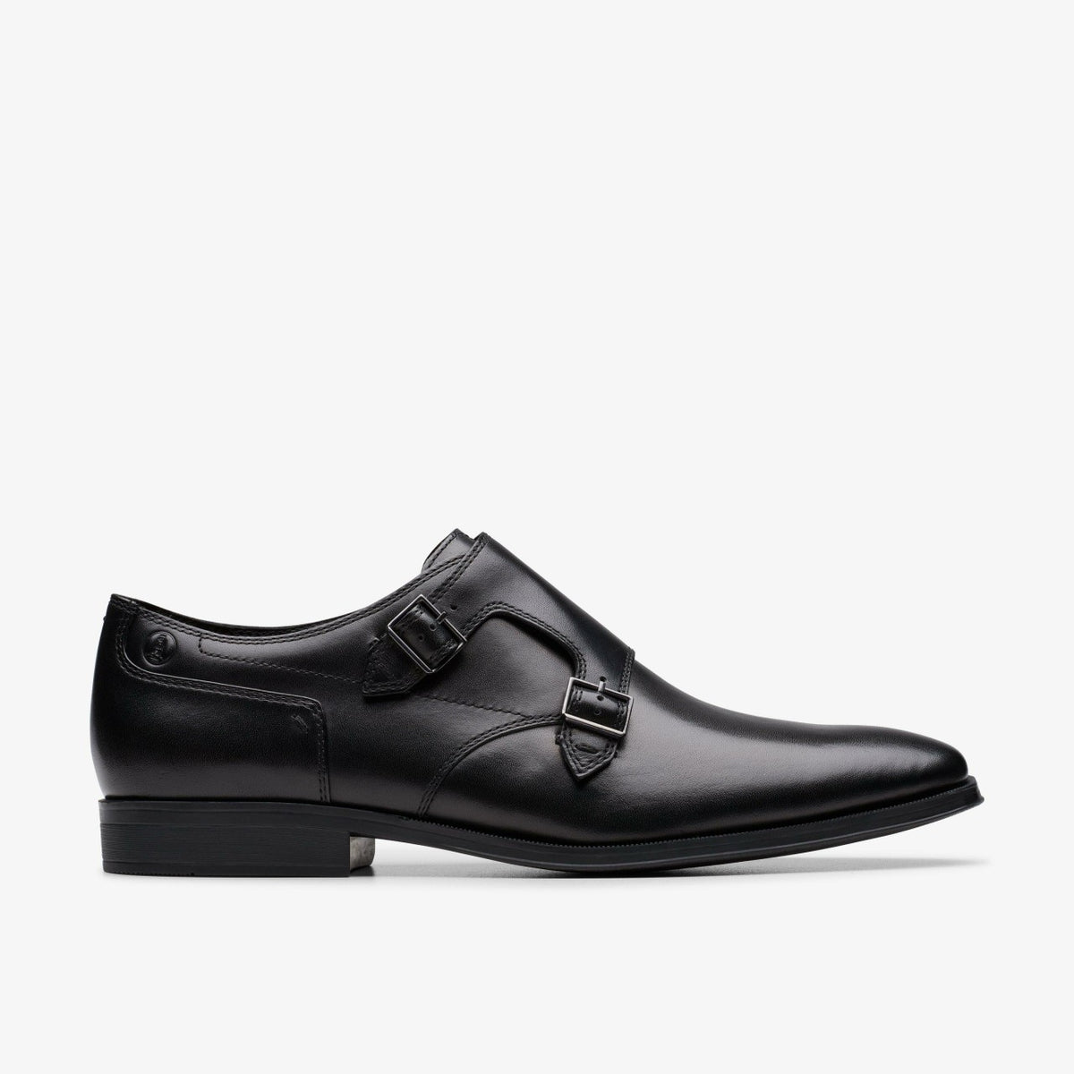 Clarks New / Paulton Monk Black Leather