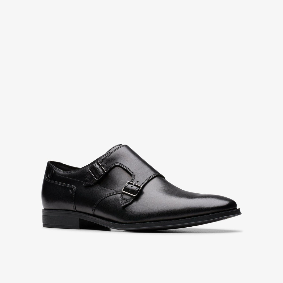 Clarks New / Paulton Monk Black Leather