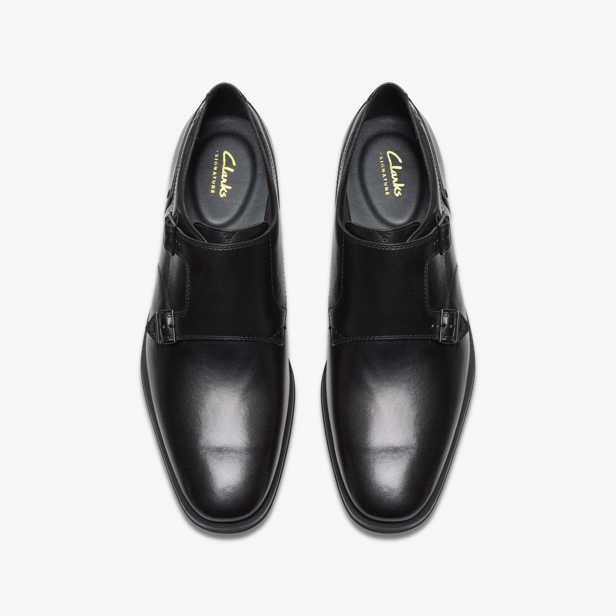 Clarks New / Paulton Monk Black Leather