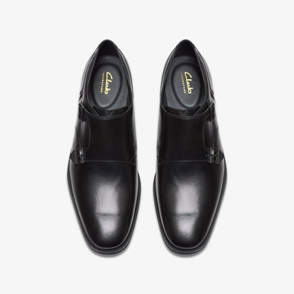 Clarks New / Paulton Monk Black Leather
