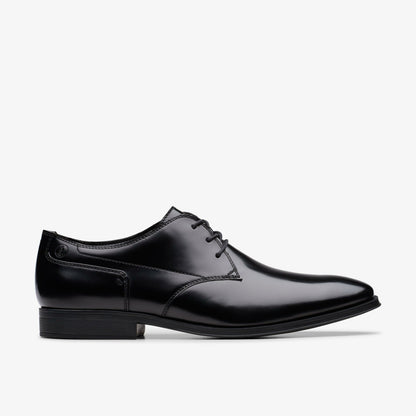 Clarks Deals / Paulton Lace Black Hi Shine Leather