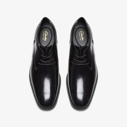 Clarks Deals / Paulton Lace Black Hi Shine Leather