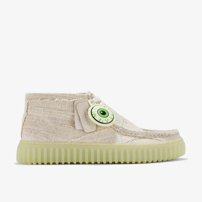 Clarks New / Torhill Hallow Off White Textile