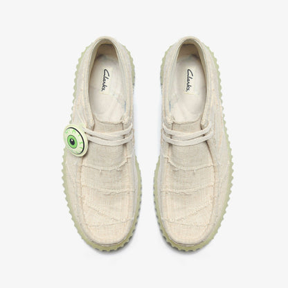 Clarks New / Torhill Hallow Off White Textile