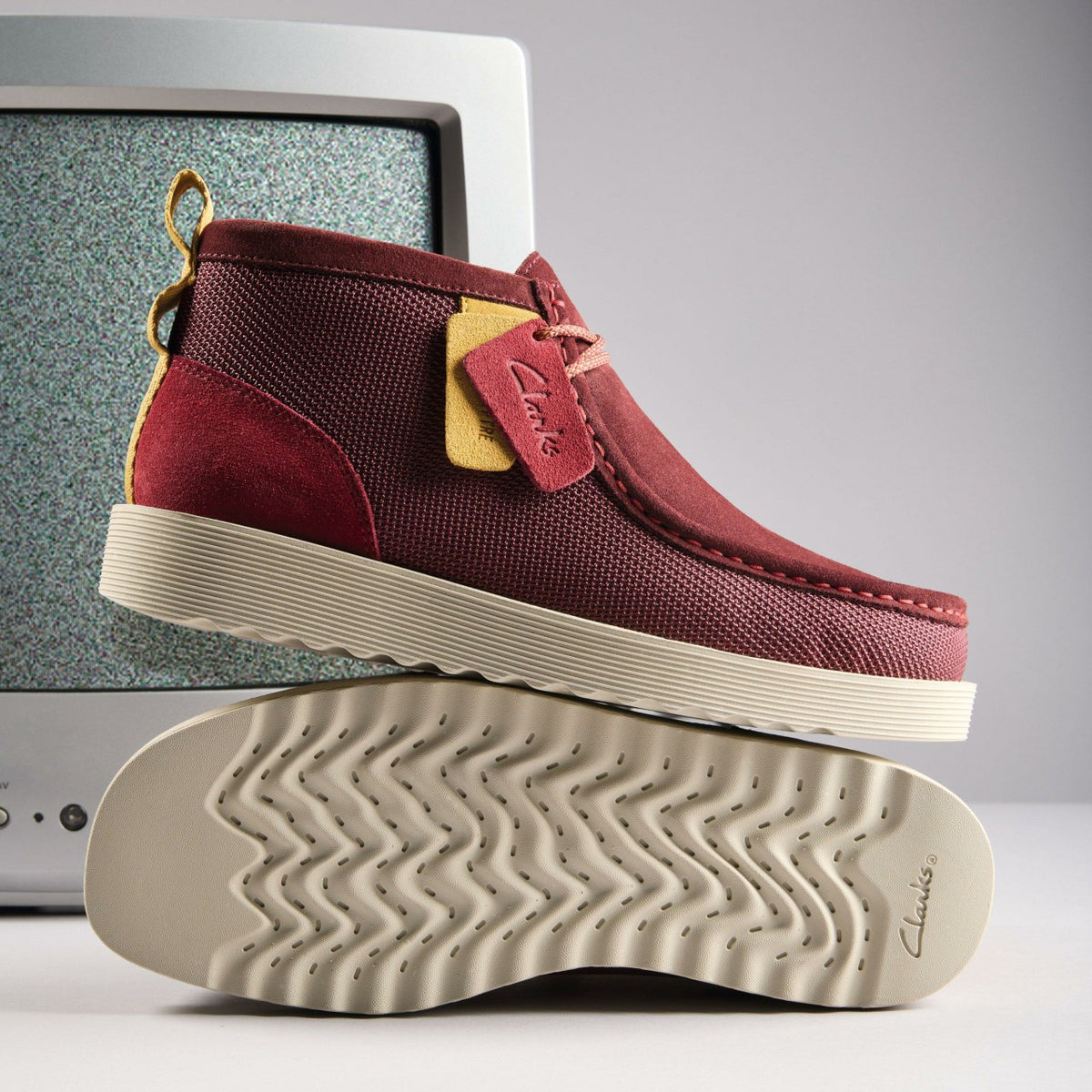 Clarks Featured / Wallabee FTR2 Boot Burgundy Combination