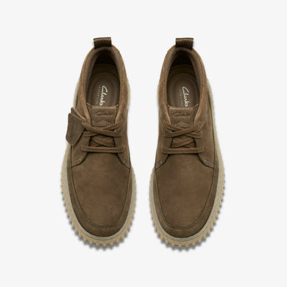 Clarks New / Torhill Lace Hi Khaki Nubuck
