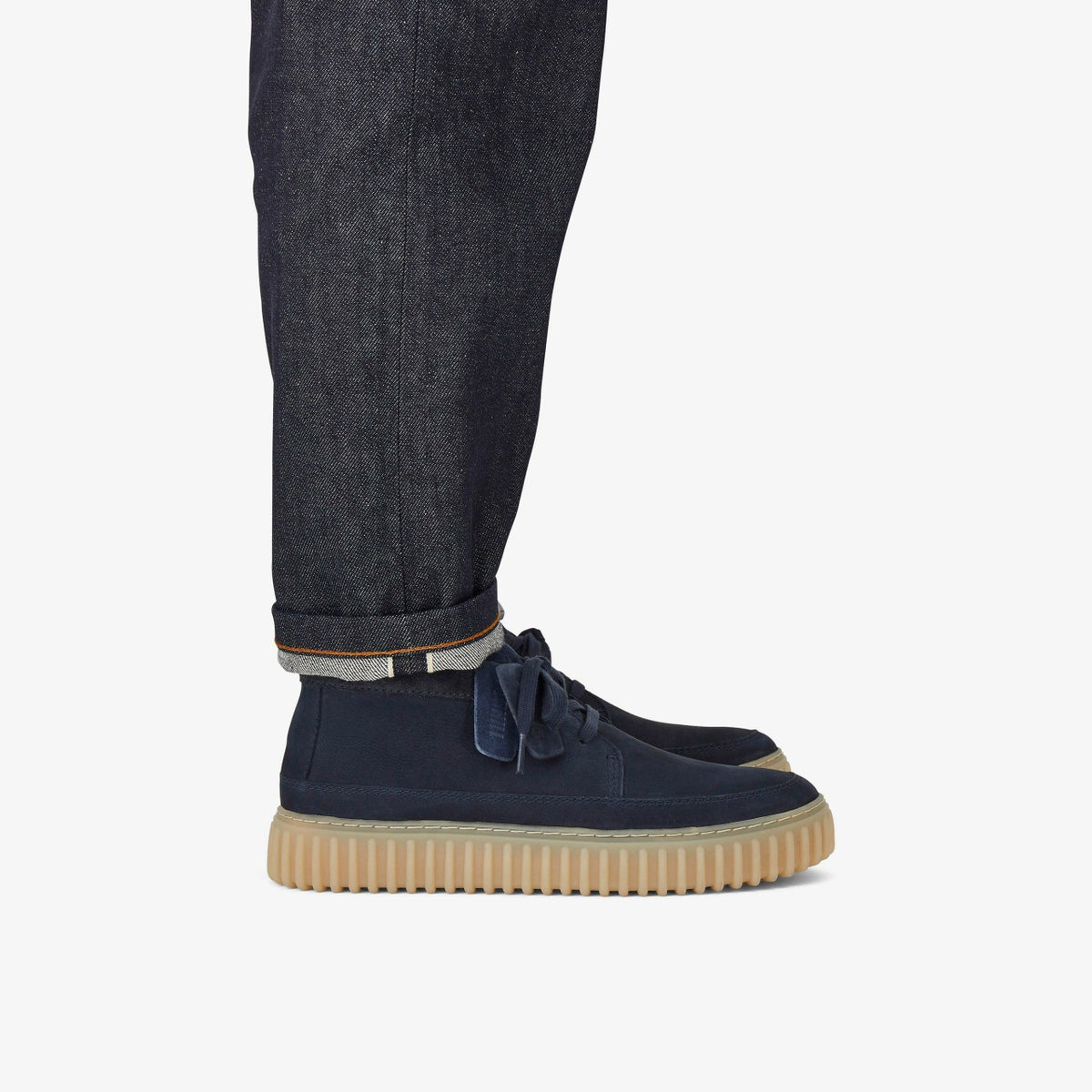 Clarks Latest / Torhill Lace Hi Navy Nubuck
