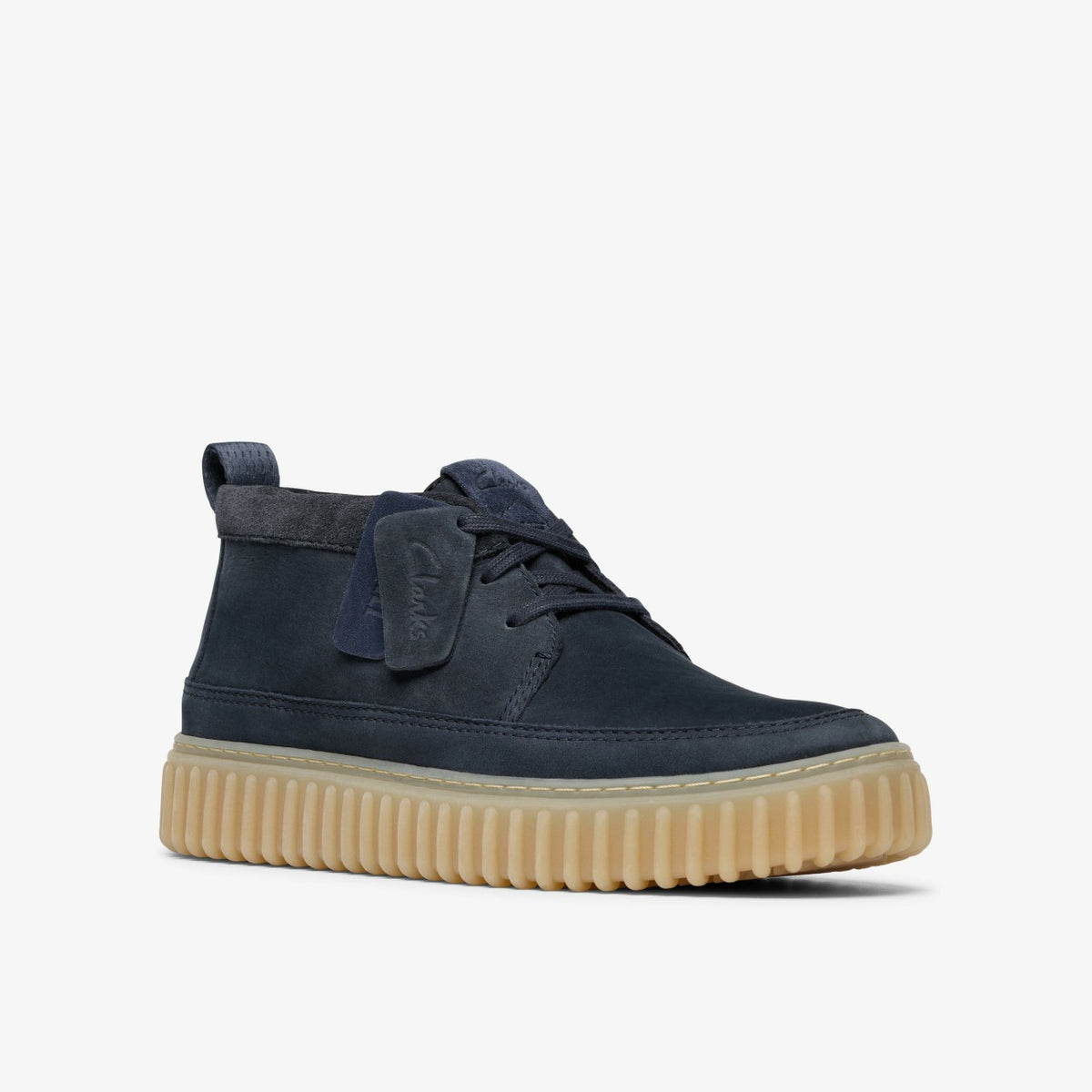 Clarks Latest / Torhill Lace Hi Navy Nubuck