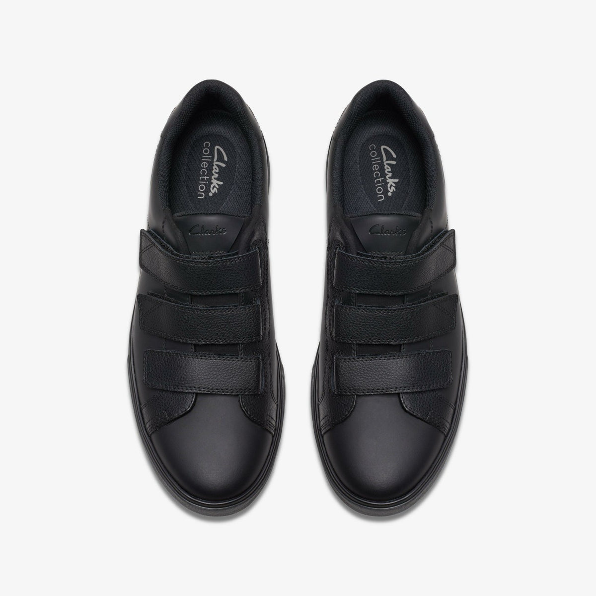 Clarks Popular / Romsey Strap Black Leather