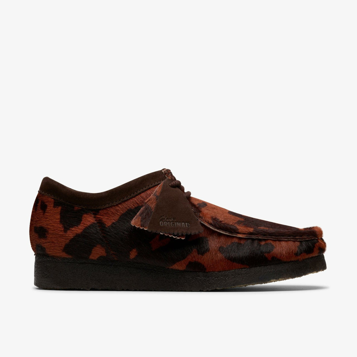 Clarks New / Wallabee Brown Cow Print