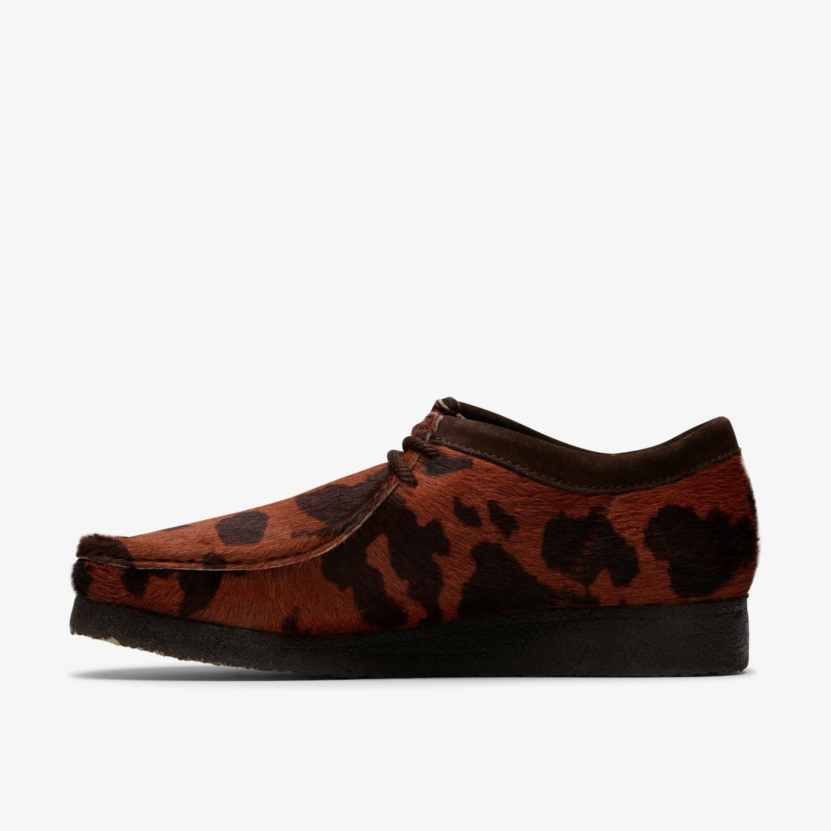 Clarks New / Wallabee Brown Cow Print