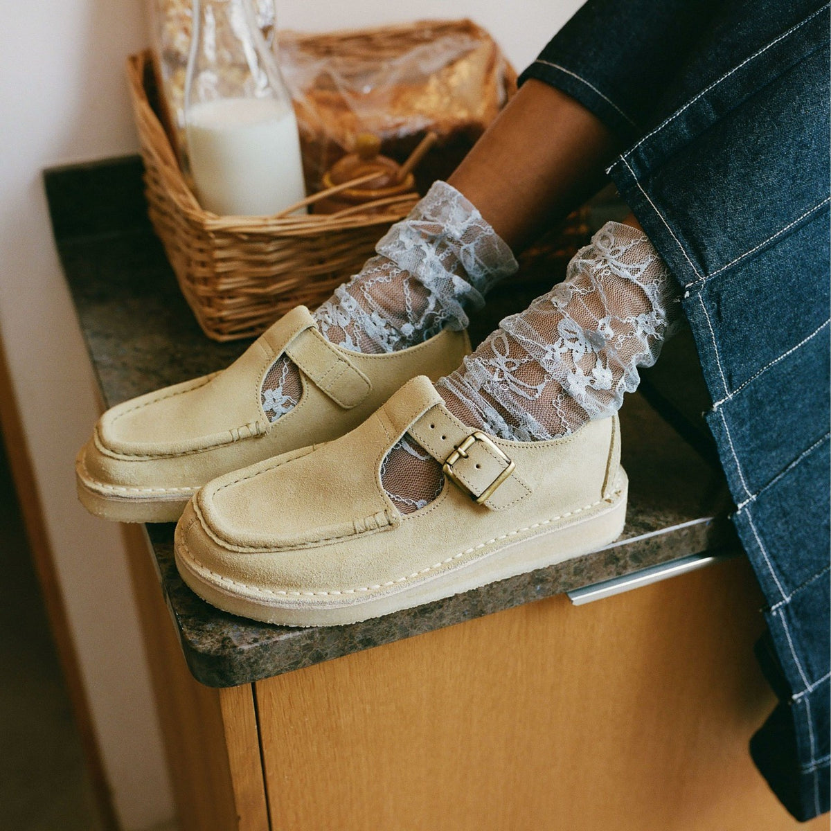 Clarks Recommended / Nomad T Bar Maple Suede