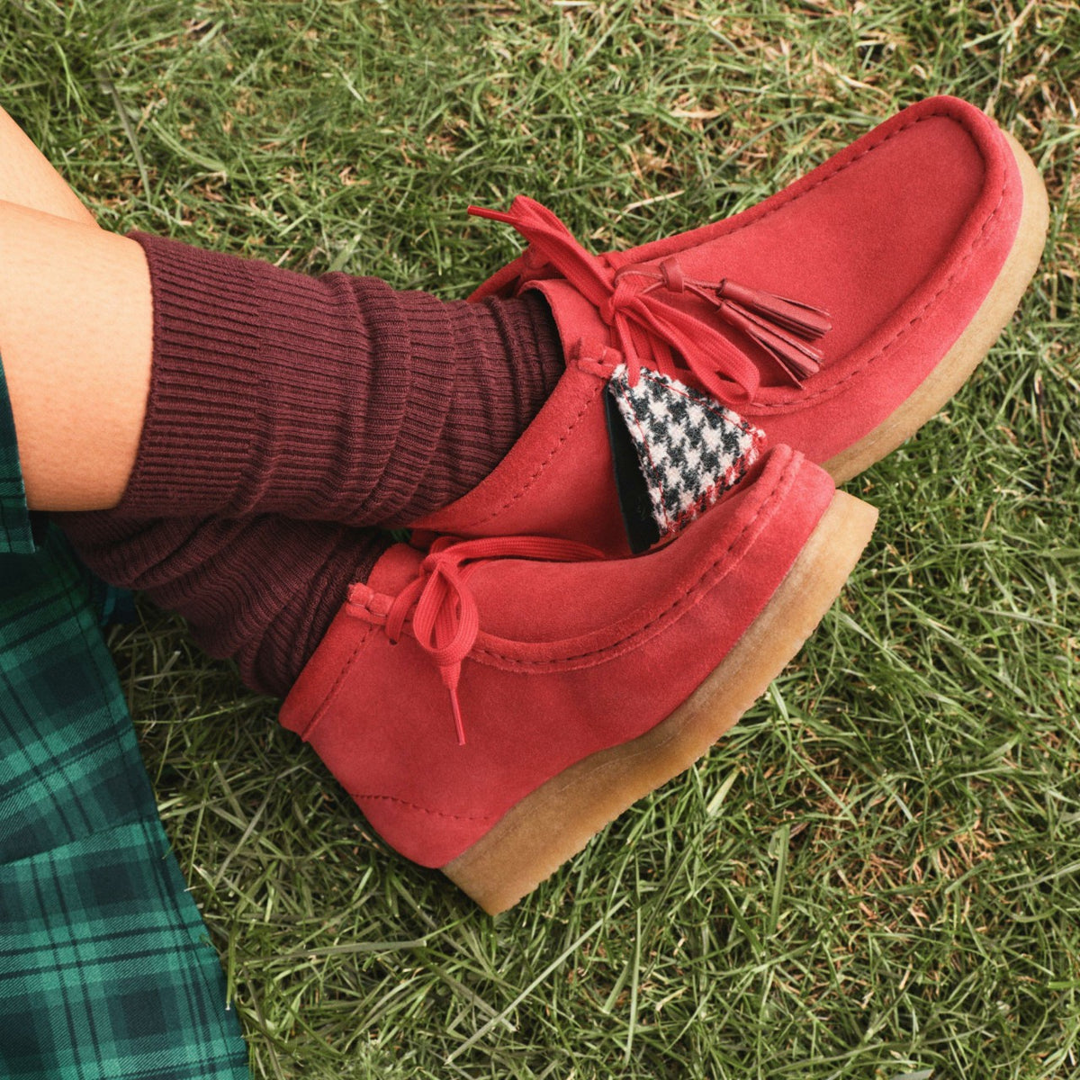 Clarks Quality / Wallabee Boot Red Suede