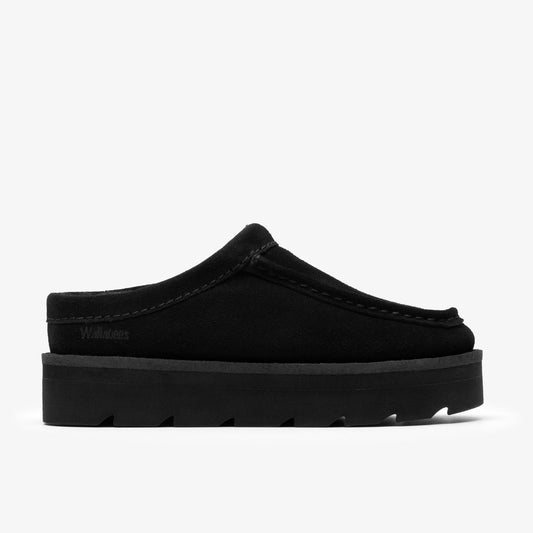 Clarks Quality / Meare Mule Black Suede Warmlined