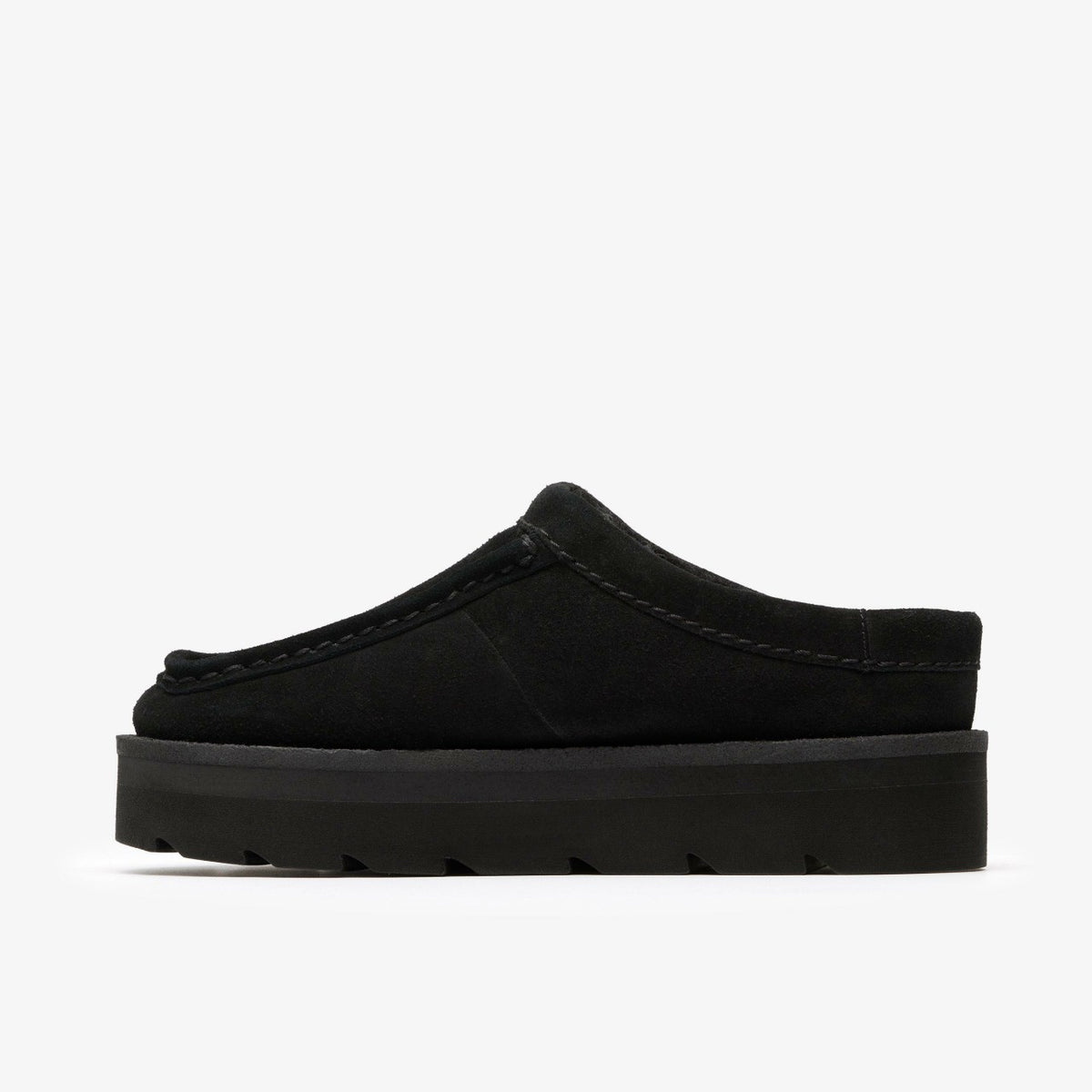 Clarks Quality / Meare Mule Black Suede Warmlined
