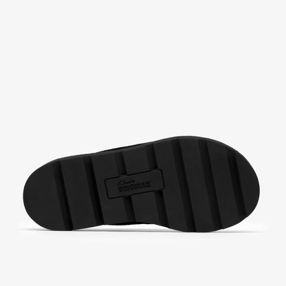 Clarks Quality / Meare Mule Black Suede Warmlined