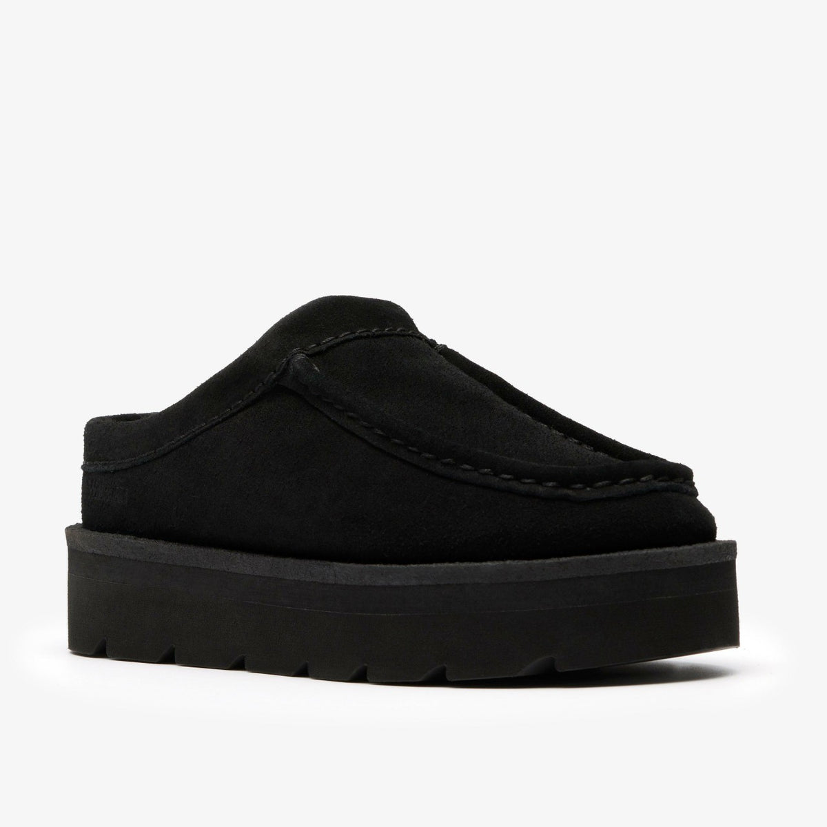 Clarks Quality / Meare Mule Black Suede Warmlined