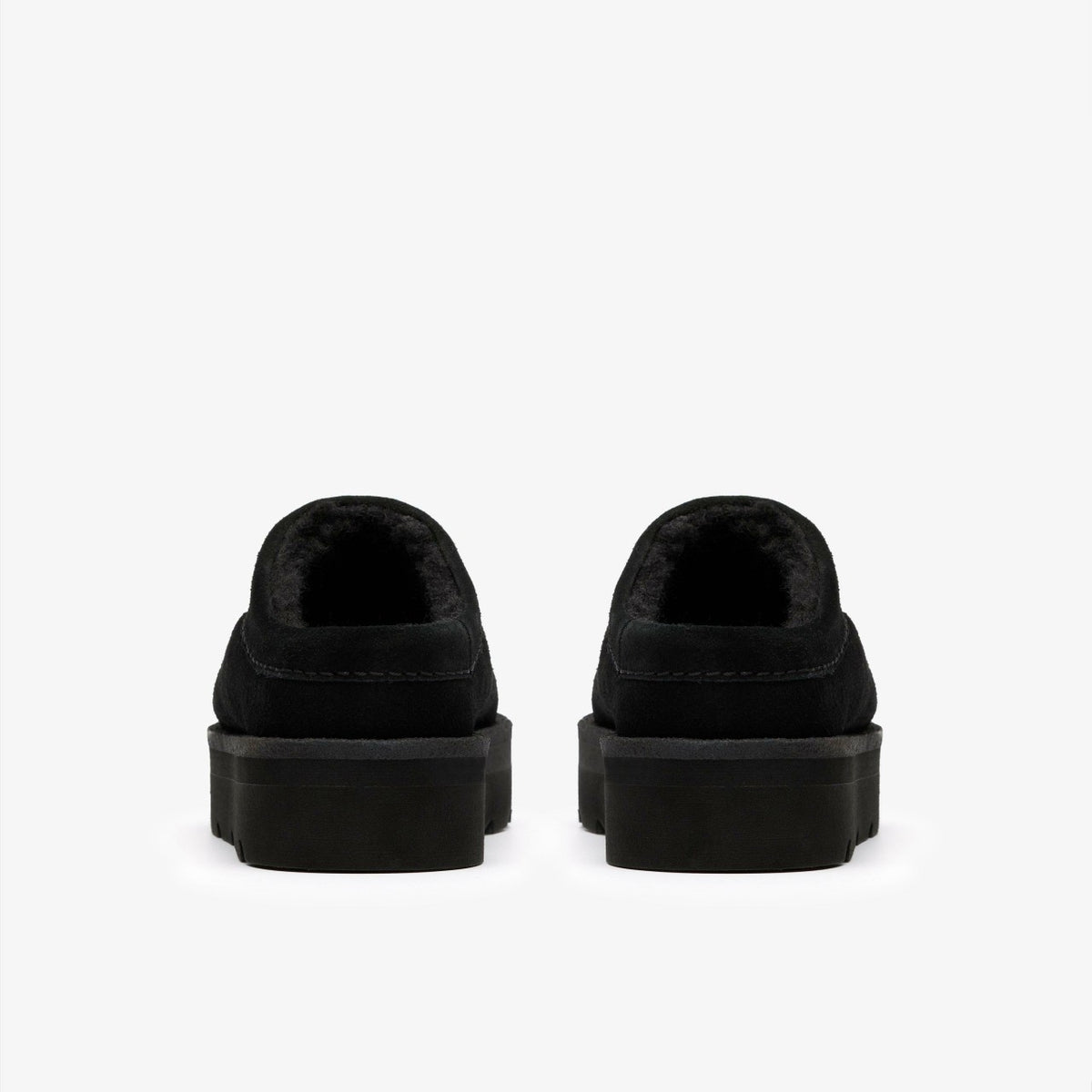 Clarks Quality / Meare Mule Black Suede Warmlined
