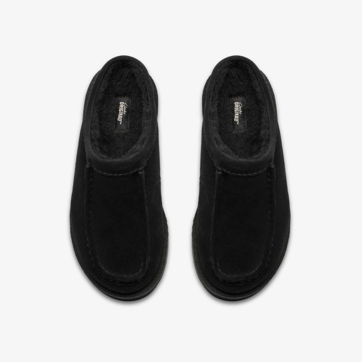 Clarks Quality / Meare Mule Black Suede Warmlined
